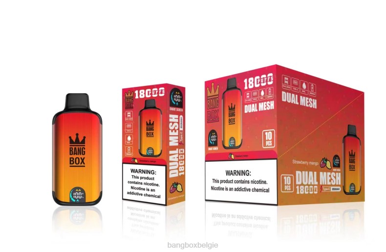 Bang Beach Vapes - Bang Box 18000 trekjes aardbei-mango 66PL99