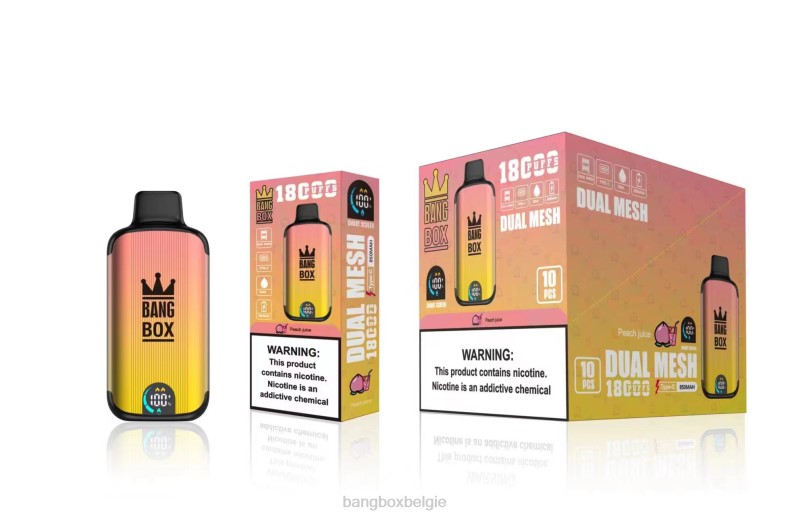 Bang Box België - Bang Box 18000 trekjes perziksap 66PL91