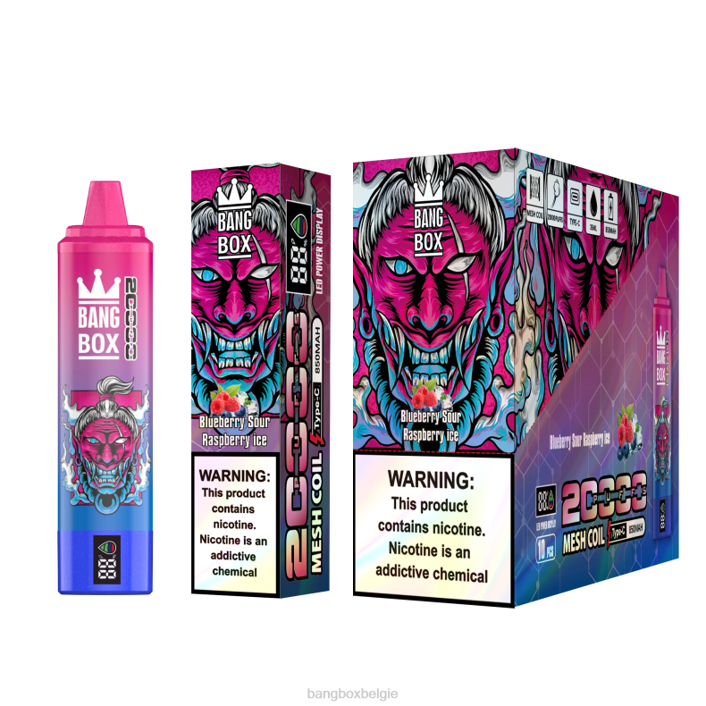 Bang Beach Vape Review - Bang Box 20.000 trekjes slim scherm bosbessenzuur frambozenijs 66PL55