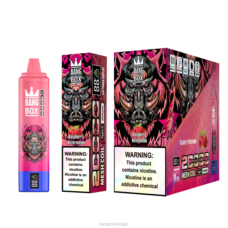 Bang Box Vape - Bang Box 20.000 trekjes slim scherm frambozen watermeloen 66PL53