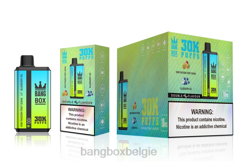Bang Beach Vape Review - Bang Box 30.000 soesjes dubbele smaken Kiwi-passievrucht-guave en bosbessenijs 66PL65