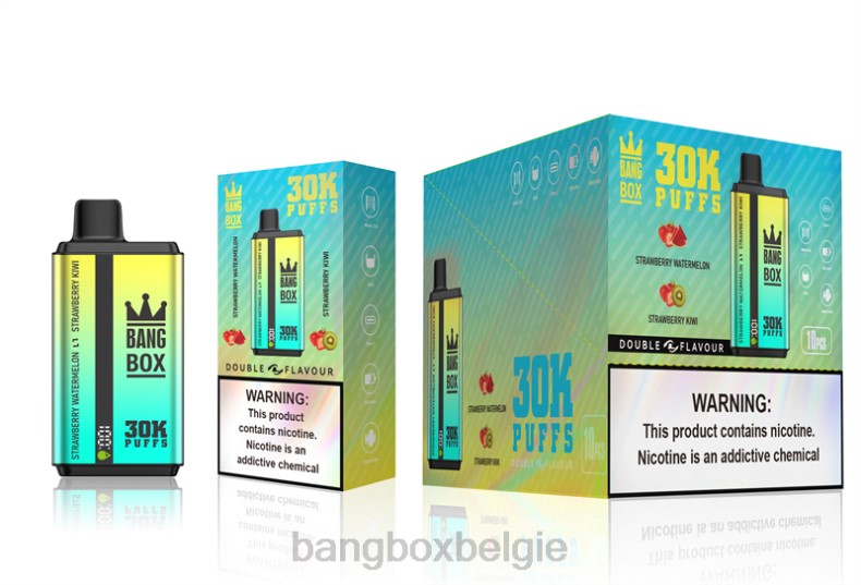 Bang Beach Vapes - Bang Box 30.000 soesjes dubbele smaken aardbei-watermeloen en aardbei-kiwi 66PL64