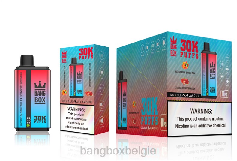 Bang Box Vape - Bang Box 30.000 soesjes dubbele smaken watermeloen kauwgom en aardbeiwatermeloen 66PL68