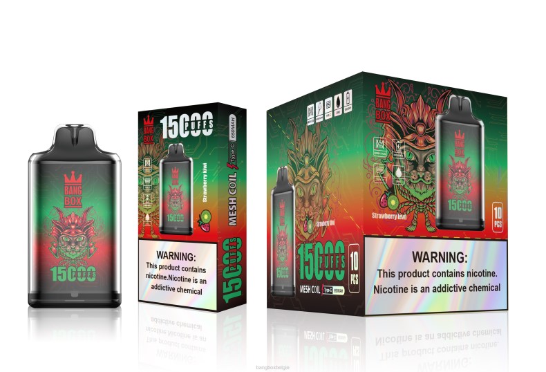 Bang Beach Vape Review - Bang Box s1-15000 trekjes aardbei-kiwi 66PL100