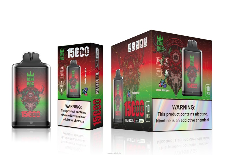 Bang Beach Vapes - Bang Box s1-15000 trekjes drievoudig bessenijs 66PL104