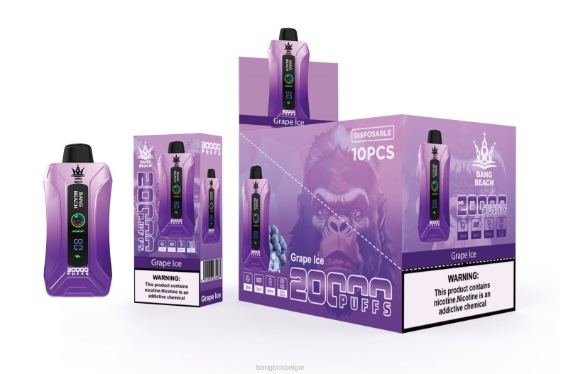Bang Beach Vape Review - Bang Beach 20.000 trekjes slimme schermvape druiven ijs 66PL10