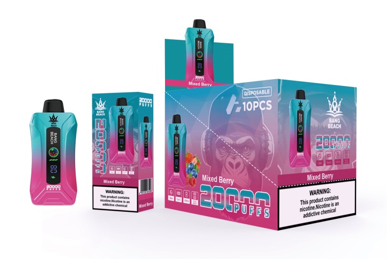 Bang Beach Vape Review - Bang Beach 20.000 trekjes slimme schermvape gemengde bes 66PL5
