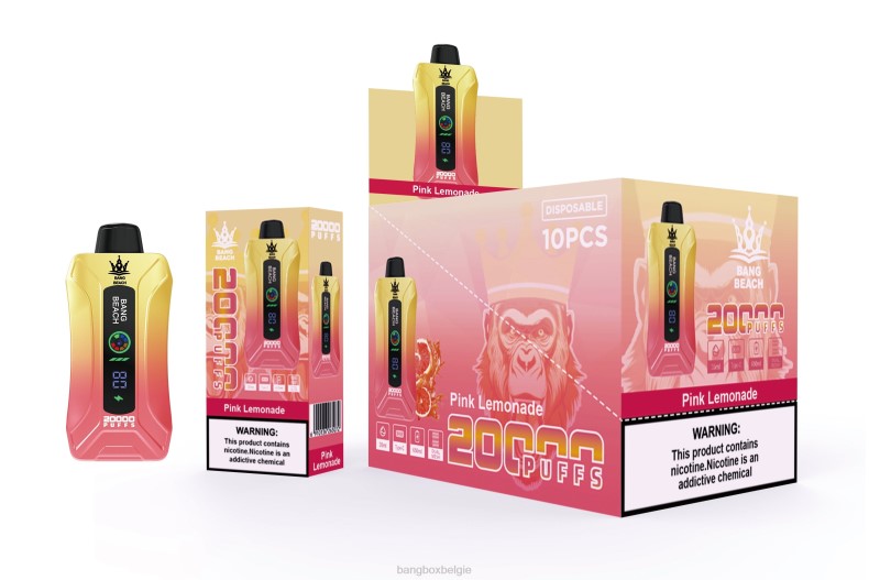 Bang Beach Vapes - Bang Beach 20.000 trekjes slimme schermvape roze limonade 66PL4