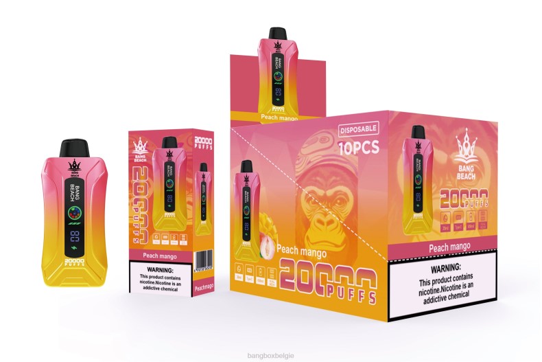 Bang Box Brussel - Bang Beach 20.000 trekjes slimme schermvape perzik-mango 66PL2