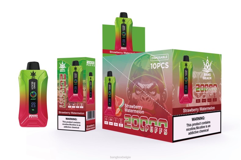 Bang Box Vape - Bang Beach 20.000 trekjes slimme schermvape aardbei watermeloen 66PL3