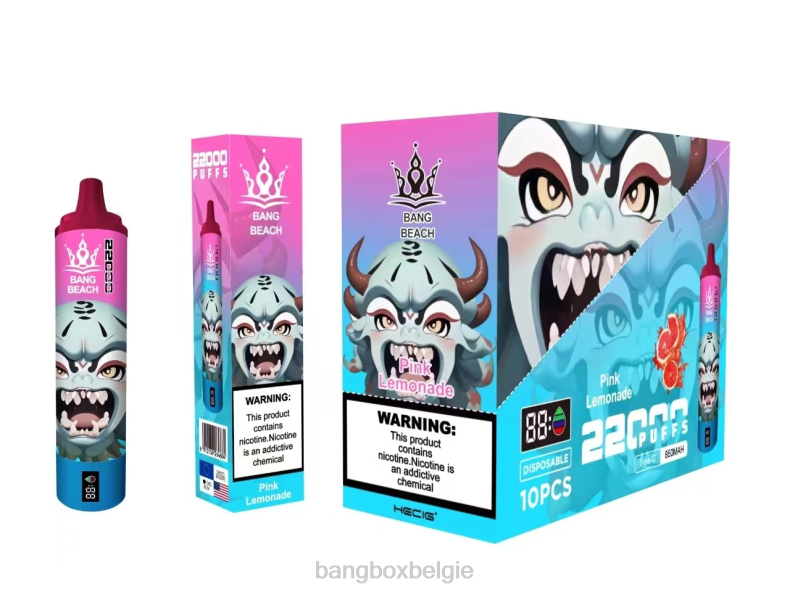 Bang Beach Vape Review - Bang Beach 22000 trekjes slim scherm roze limonade 66PL15