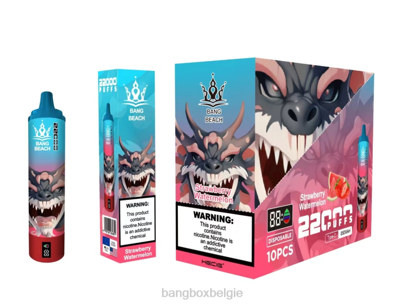Bang Box Vape - Bang Beach 22000 trekjes slim scherm aardbei watermeloen 66PL23